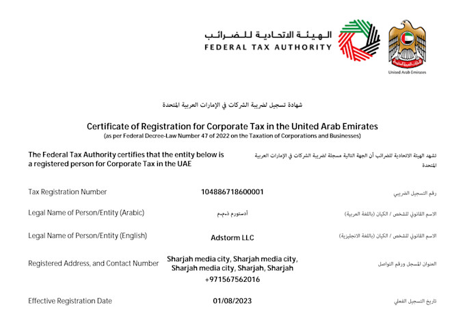 provide expert uae corporate tax return filing and registration services